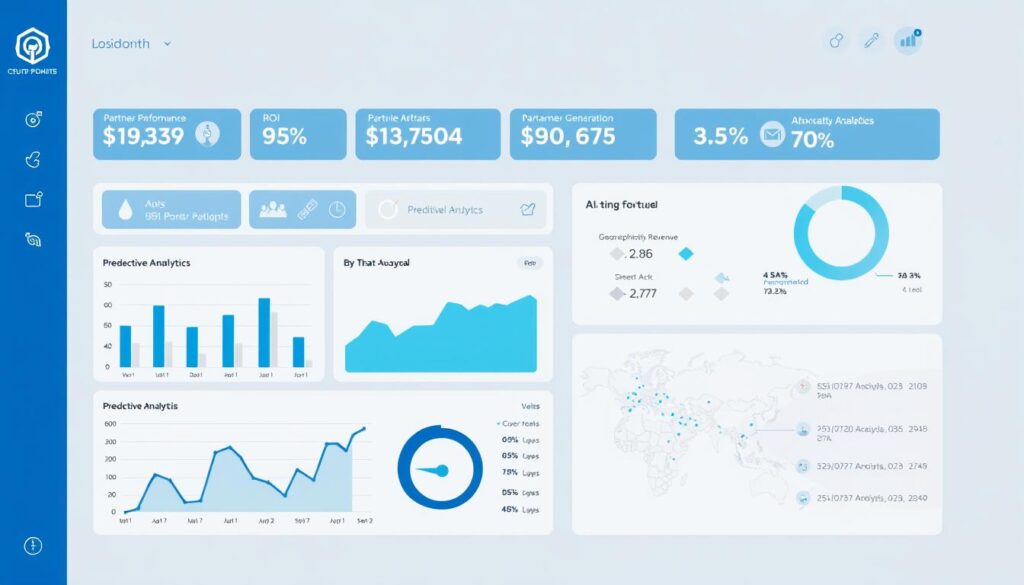 Dashboard showing partner performance analytics for channel partner SaaS program models 2025 Dashboard showing partner performance analytics for channel partner SaaS program models 2025